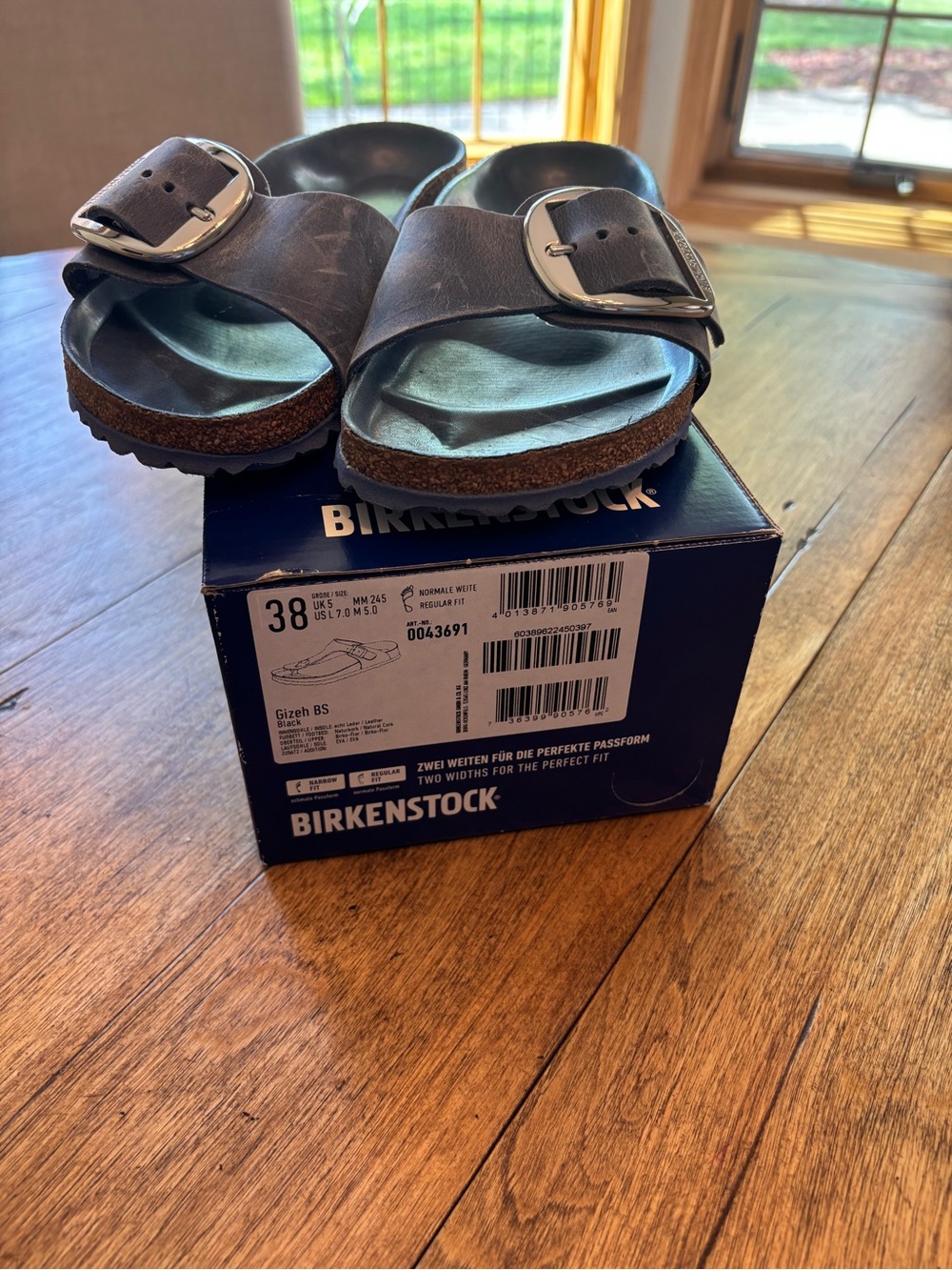 Birkenstock Blue Single-Buckle Slide Sandals